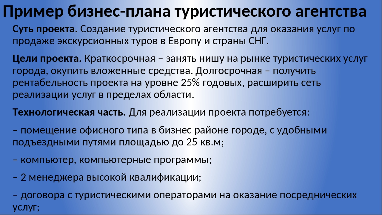 На какое время рекомендуется составлять бизнес план