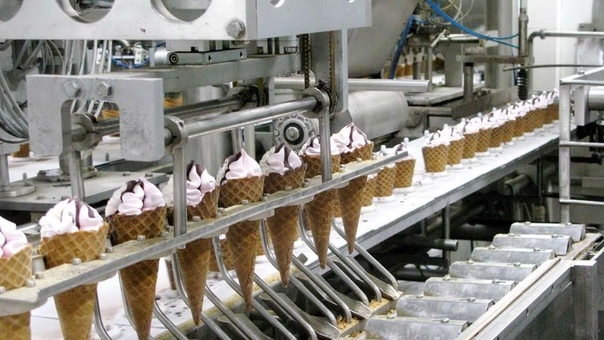 Производство мороженого фото